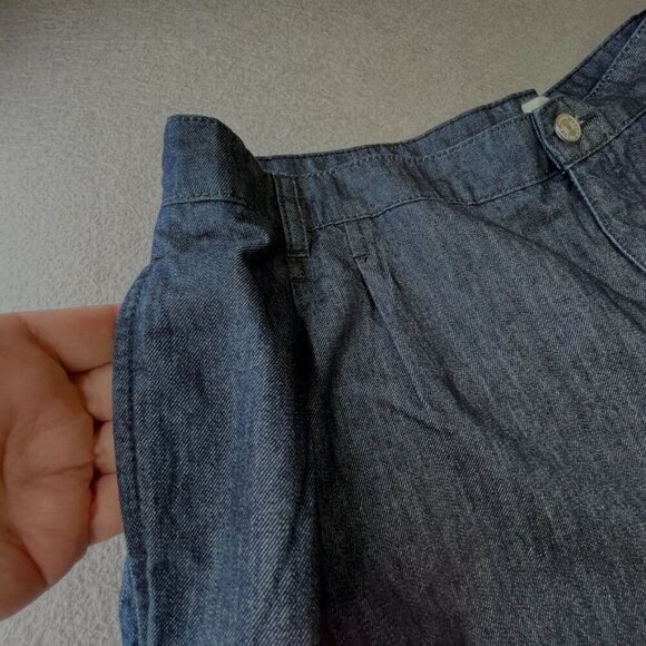 Frame Women's Denim Pants Size 34 Pleated Wide Leg Medium Wash Blue Denim Jeans - Picture 11 of 11